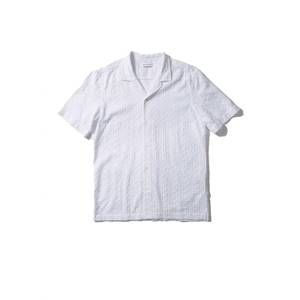 NEW EDMMOND STUDIOS men's freedom short sleeve shirt in white
